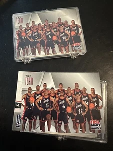 2x 1996 SKYBOX USA OLYMPIC BASKETBALL DREAM TEAM II TEXACO 14 CARD SET COMPLETI - Foto 1 di 2