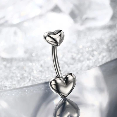 Anillo Ombligo G23 Titanio 14G Barra Curvada Hélice Ombligo Piercing Joyería Foto 1 de 4