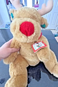 Peluche de reno de Navidad de 16" Soft Dreams de colección de los años 90 #55610 - Imagen 1 de 8