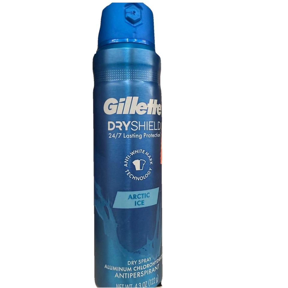 (2) Spray seco antitranspirante Gillette Dry Shield, onda fría, 4,3 oz Foto 1 de 1