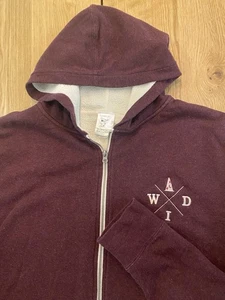Walt Disney Imagineering Exclusive Hoodie Zip Up Burgundy Size XXL - Picture 1 of 11