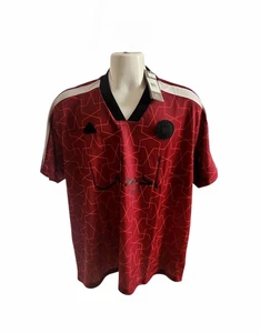adidas Qatar Soccer Exclusive Limited Edition World Cup Jersey Tee Red Black XL - Picture 1 of 11