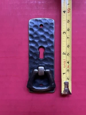 Antique Cabinet Door Drawer Pull Knob Keyhole Stickley Mission Style Hardware - Image 1 of 2