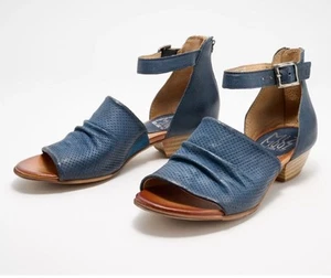 Miz Mooz Leather Wide Width Heeled Sandals - Charley Size 38 EU Or 7.5-8 US - Picture 1 of 17