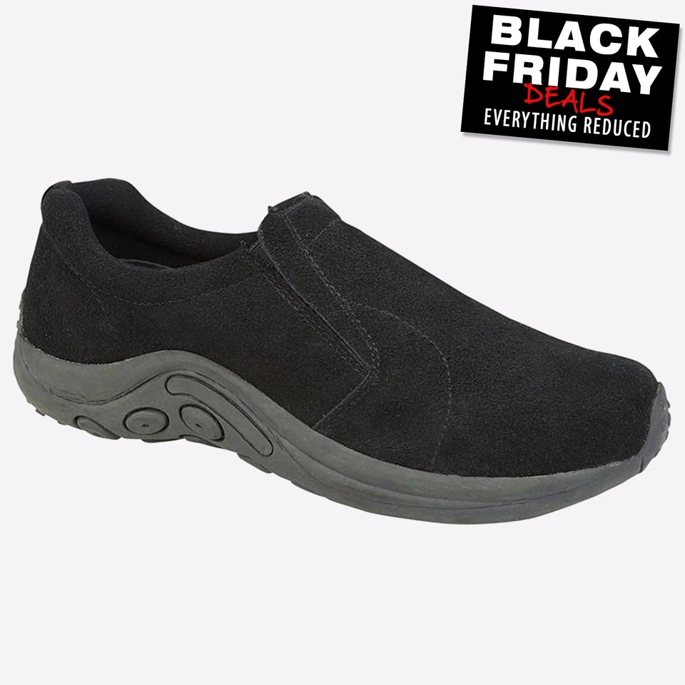PDQ Ryno Hombres Jungle ZAPATOS De Cuero De Moda Casual Confort Negro - Imagen 1 de 1