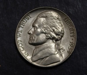Jefferson Nickel BU 1939 lote F 970 - Imagen 1 de 2