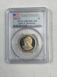 2015 S John Kennedy Proof Presidential Dollar $1 PCGS PR70 PF70 - Picture 1 of 4