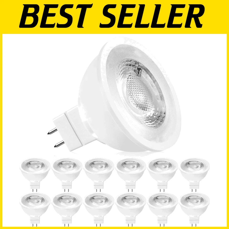 Reliable Dimmable LED MR16 Bulbs, 5000K Bright White, 12 Pack for Track Lighting - Image 1 of 4