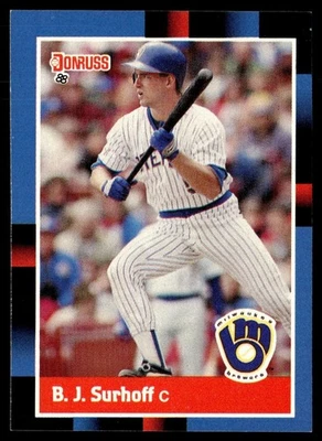 1988 Donruss B.J. Surhoff Milwaukee Brewers #172 - Image 1 of 2