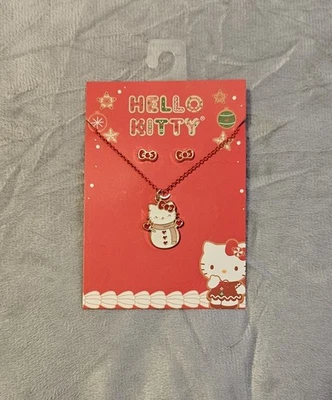 New Christmas Hello Kitty Necklace And Earrings - Image 1 of 2