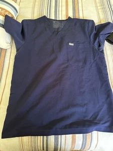 Figs Scrubs Men’s Medium Navy Blue Set, Two Pocket Top, Medium Short Joggers - Picture 1 of 7