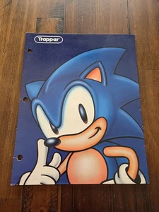 sonic trapper keeper Folder Sega 1995 Vintage - Picture 1 of 4