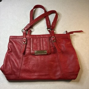 Borsa a tracolla The SAK Red Pebble grande in pelle tasca frontale 16+ x 11 BELLA - Foto 1 di 12