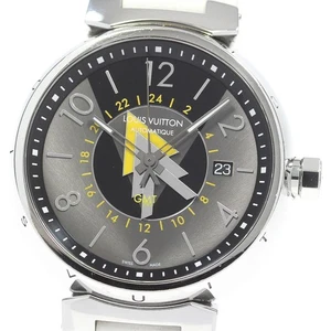 LOUIS VUITTON Tambour GMT Q1D31 grau/schwarzes Zifferblatt Automatik Herrenuhr_866487 - Bild 1 von 6