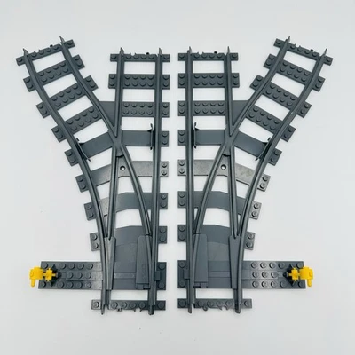 LEGO Train Track RC Trains Lote de 2 puntos de conmutación derecha 53404 e izquierda 53407 2004 Foto 1 de 4