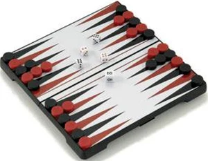 Backgammon magnetisch 16 x 16 cm Kunststoff - Bild 1 von 1