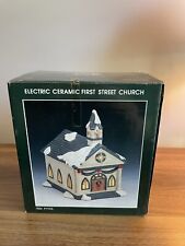 VINTAGE Pacific Rim Electric Ceramic Church Christmas Decoration - #1955 TESTED