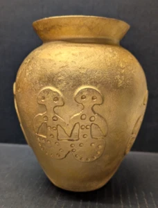 Pasabahce Anatolian Civilizations Collection Gemini Idol Gold Vase Ltd. Edition - Bild 1 von 9