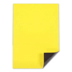 5x Pack YELLOW Magnetic Sheet A4 0.8mm Coloured Craft Labelling Scrapbooking - Picture 1 of 1