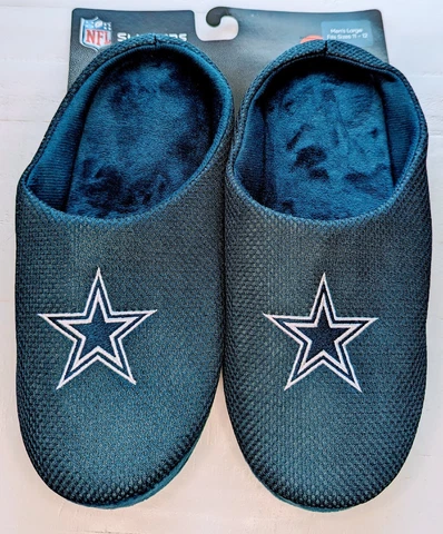 Dallas Cowboys Memory Foam Slide Slipper Men Size Large 11-12 Cover