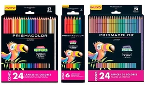 Prismacolor Pastel Neon Assorted Colored Pencils, Set of 54, Junior 4.0m - Picture 1 of 19