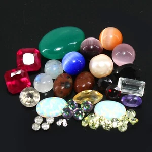 Certified Natural Diamond Burma Red Ruby Emerald Tanzanite 46 Pcs Lot Gemstone - Picture 1 of 5