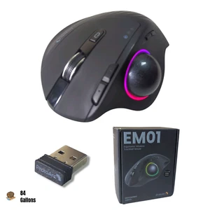 PROTOARC EM01 Rechargeable + Wireless Bluetooth Trackball Mouse (Black) - Picture 1 of 14