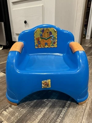 RARO Asiento elevador vintage Bear In The Big Blue House para niños pequeños Jim Henson Foto 1 de 4