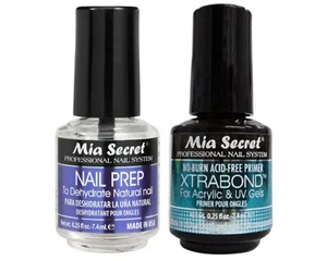 Mia Secret Nail Prep & MINI Xtrabond Primer - 0,25 oz cada uno - PAQUETE COMBINADO - Imagen 1 de 1