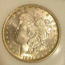 1884 O Morgan Silver Dollar - BU, Gold Peripheral toning, great luster 4713
