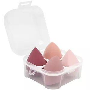Set 4 pezzi con scatola fondotinta trucco spugna frullatore frullatore puff impeccabile liscio - Foto 1 di 5