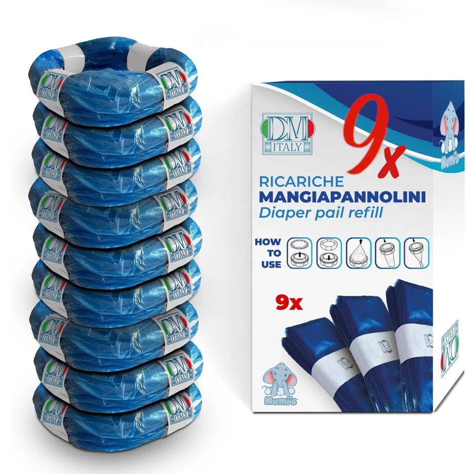 9 x ricarica mangiapannolini compatibile con Tommee Tippee e tutti i tipi - Immagine 1 di 4