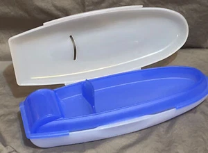 Tupperware Versa Case # 3663A-1 Sheer Blue Pencil Craft Case Tray  - Picture 1 of 4