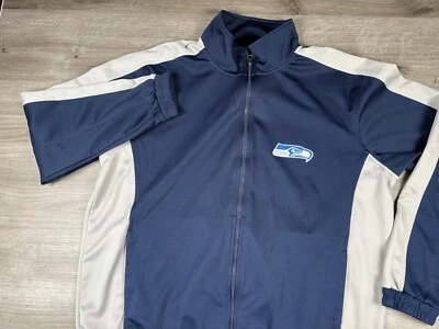 Chaqueta De Colección Seattle Seahawks Para Hombre Talla XL Cremallera Completa Manga Larga NFL Fútbol Foto 1 de 4