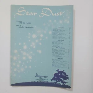 Star Dust Vintage Sheet Music Vocal Solo Mitchell Parish Hoagy Carmichael - Picture 1 of 6