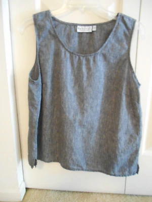 Habitat Tank Women's Mediumn Linen Stripe Sleeveless Tanktop - Image 1 of 4