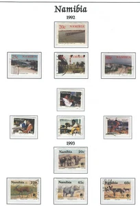 Colonies A41 SWA Namibia 1992 12 V trabajo animales salvajes elefante - Imagen 1 de 1