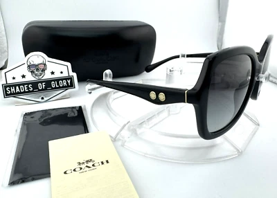 GAFAS DE SOL COACH HC 8410U 50023C NEGRAS CON GRIS DEGRADADO AUTÉNTICAS NUEVAS $206 Foto 1 de 4