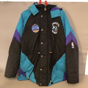 Vintage Charlotte Hornets NBA Parka/Jacke | 90s Sportswear | XL | Nutmeg | #G3