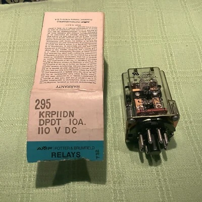 Potter And Brumfield AMF octal Base Relay KRP11DN 10amps 1/6HP  - Image 1 of 4