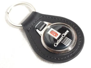 NEW RARE VINTAGE 1970s OLDSMOBILE CUTLASS CIERA BLACK Leather Key Chain Ring Fob - Picture 1 of 4