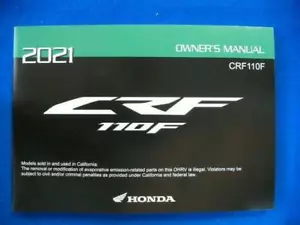 2021 CRF110F Brand New Factory Original Owners Manual HO23 - Picture 1 of 4