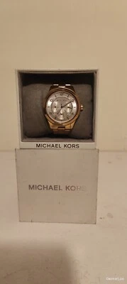 Reloj Michael Kors MK6589 - Oro Rosa, Funcionando Correas Rayadas Foto 1 de 4