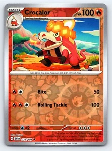 Crocalor 037/198 Reverse Holo Scarlet & Violet Pokemon Card - NM Near Mint - Picture 1 of 5