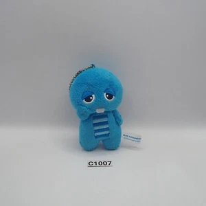 GaChapin Mukku C1007 Fuji TV 2014 Blue Plush Keychain Mascot 4" Toy Doll Japan - Picture 1 of 5