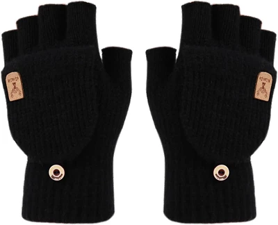 Winterhandschuhe für Männer und Frauen – Halbfinger-Handschuhe, umwandelbar, ges - Bild 1 von 4