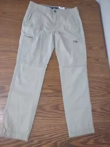 Herrenhose 34 x 30 beige hellbraun khaki Jungen Schuluniform Reißverschlusstasche Kleid Freizeit - Bild 1 von 6
