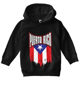 Puerto Rico - Torn Flag Strong Country Pride Proud Toddler/Youth Hoodie - Picture 1 of 12