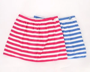 LILLY PULITZER Set of 2 Mimosa Skirt Pleated A-Line Pink/Blue Striped Size L - Picture 1 of 14