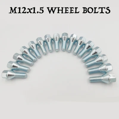 Pernos de rueda M12x1,5, 26 mm (plateado) x 16 para Renault Grand Scenic Megane Foto 1 de 4
